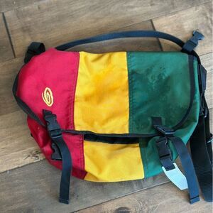 Timbuk2 RASTA Multicolor Messenger Laptop Bag Red Gold Green